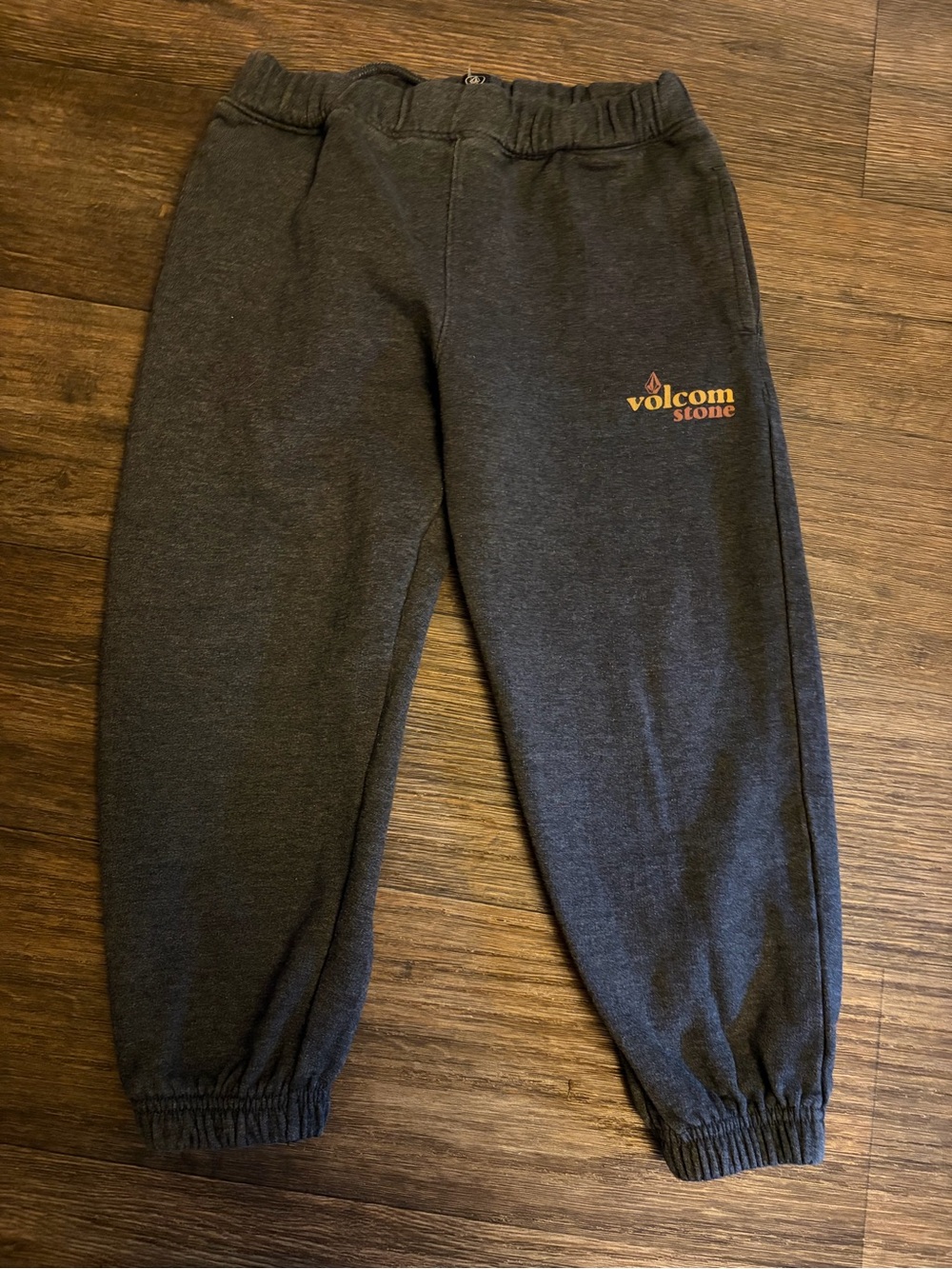 Volcom Kids Charcoal Sweat Joggers with Orange Logo